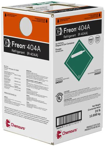 24lbs Virgin 404A Freon™ by Chemours - 100% Pure